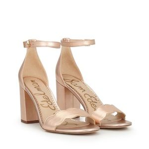 Sam Edelman Blush Gold Odila Ankle Strap Heels